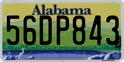 AL license plate 56DP843