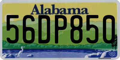 AL license plate 56DP850