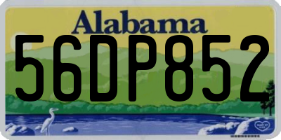 AL license plate 56DP852