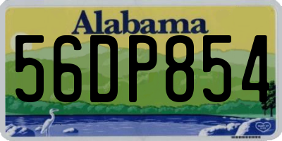 AL license plate 56DP854