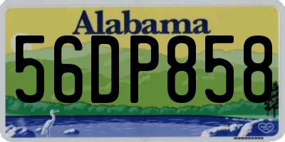 AL license plate 56DP858