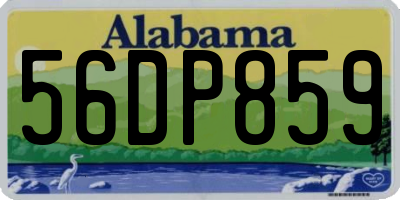 AL license plate 56DP859