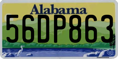 AL license plate 56DP863