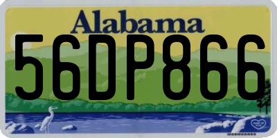 AL license plate 56DP866