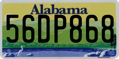 AL license plate 56DP868