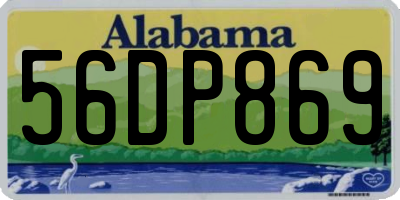 AL license plate 56DP869