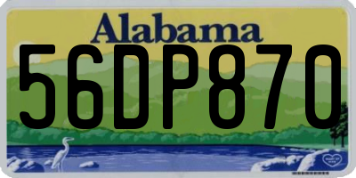 AL license plate 56DP870