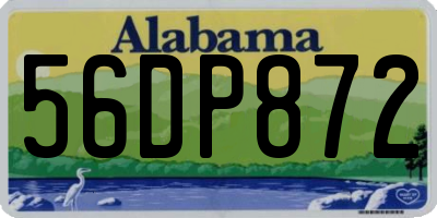AL license plate 56DP872