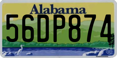 AL license plate 56DP874