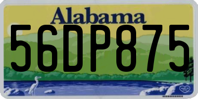 AL license plate 56DP875