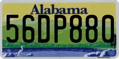 AL license plate 56DP880