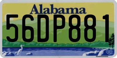 AL license plate 56DP881