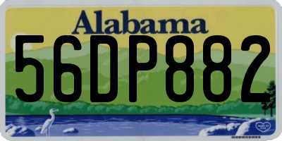 AL license plate 56DP882