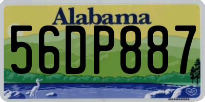 AL license plate 56DP887