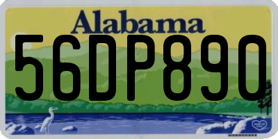 AL license plate 56DP890