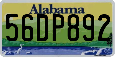 AL license plate 56DP892