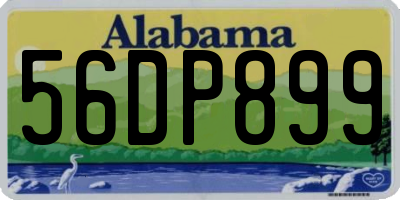 AL license plate 56DP899