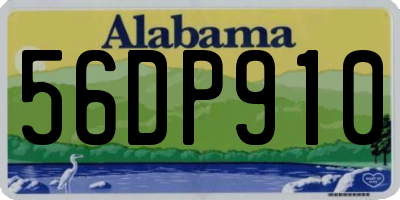 AL license plate 56DP910