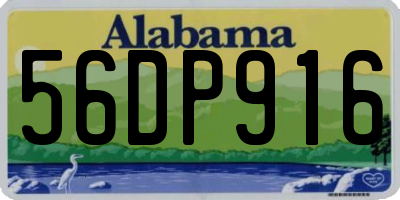 AL license plate 56DP916