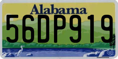 AL license plate 56DP919