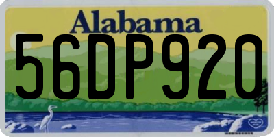 AL license plate 56DP920