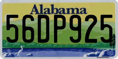 AL license plate 56DP925