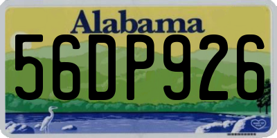 AL license plate 56DP926
