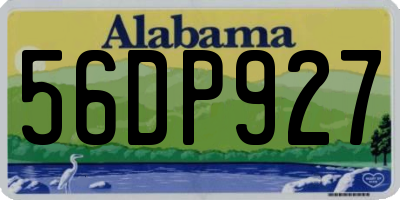 AL license plate 56DP927