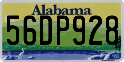 AL license plate 56DP928