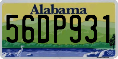 AL license plate 56DP931