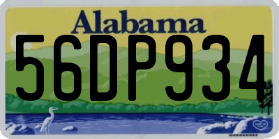 AL license plate 56DP934