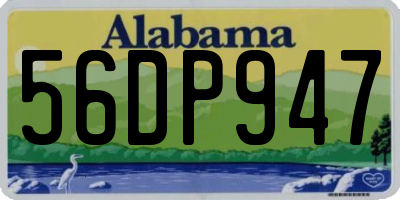 AL license plate 56DP947