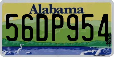 AL license plate 56DP954
