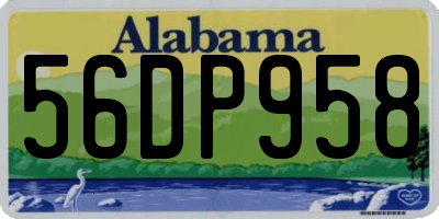 AL license plate 56DP958