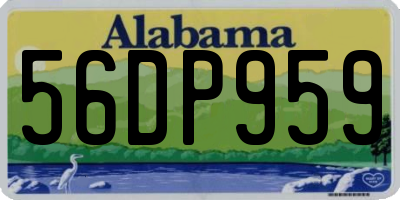 AL license plate 56DP959