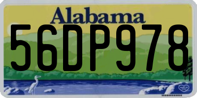 AL license plate 56DP978
