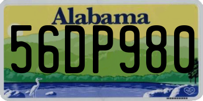 AL license plate 56DP980