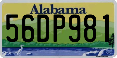 AL license plate 56DP981