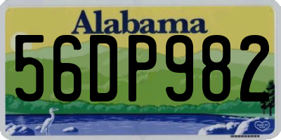 AL license plate 56DP982