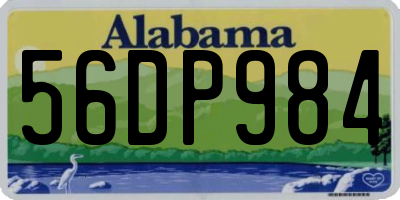 AL license plate 56DP984