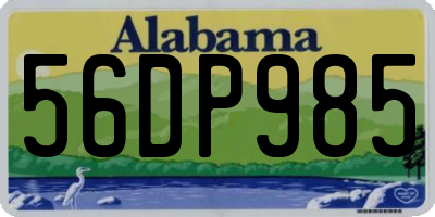 AL license plate 56DP985