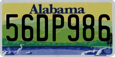 AL license plate 56DP986