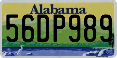 AL license plate 56DP989