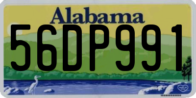 AL license plate 56DP991
