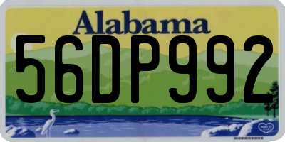 AL license plate 56DP992