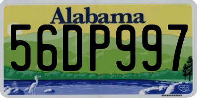 AL license plate 56DP997