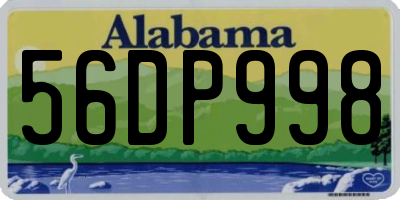AL license plate 56DP998