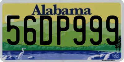 AL license plate 56DP999
