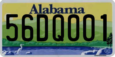 AL license plate 56DQ001