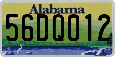 AL license plate 56DQ012